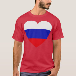 I Love Russia HeartShaped Russian Flag T-Shirt