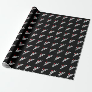 I LOVE RUSSIAN FEDERATION WRAPPING PAPER