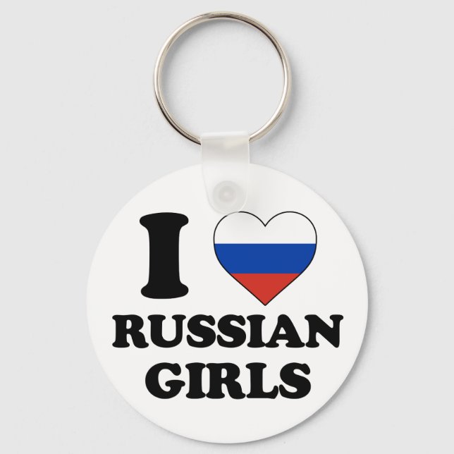 I love Russian girls Key Ring (Front)