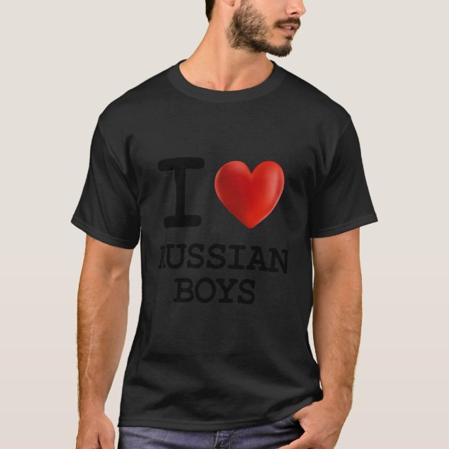 I Love Russian He T-Shirt (Front)