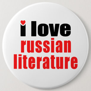 I Love Russian Literature 6 Cm Round Badge