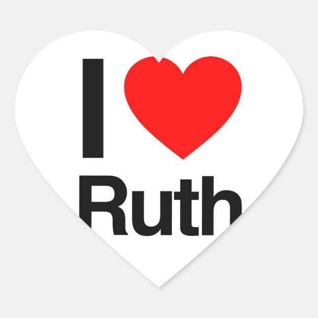 i love ruth heart sticker (Front)