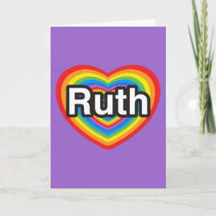 I love Ruth. I love you Ruth. Heart Card