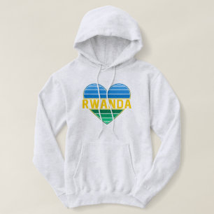 I Love Rwanda, Rwandan Rwandese Heart Hoodie