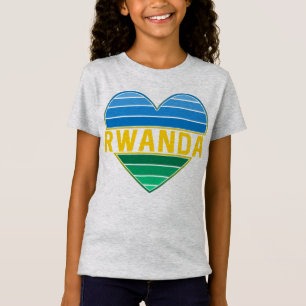 I Love Rwanda, Rwandan Rwandese Heart T-Shirt
