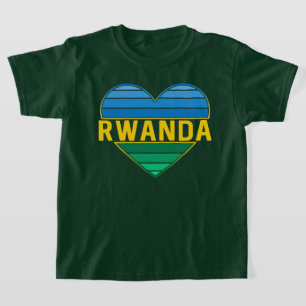 I Love Rwanda, Rwandan Rwandese Heart T-Shirt