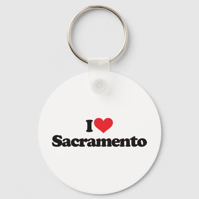 I Love Sacramento Key Ring (Front)