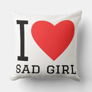 I love sad girl cushion