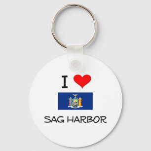 I Love Sag Harbour New York Key Ring
