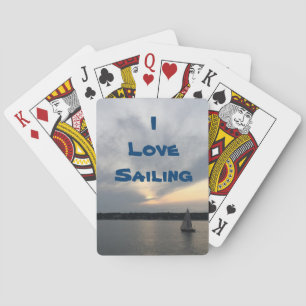I Love Sailing Playing Cards