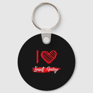 I Love Saint George I Heart Saint George  Key Ring