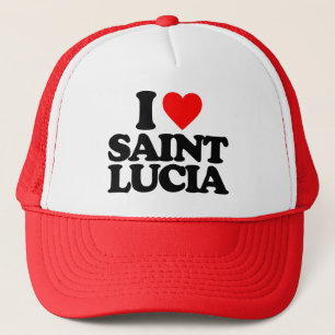 I LOVE SAINT LUCIA TRUCKER HAT