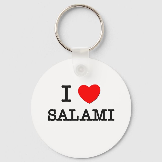 I Love Salami Key Ring (Front)