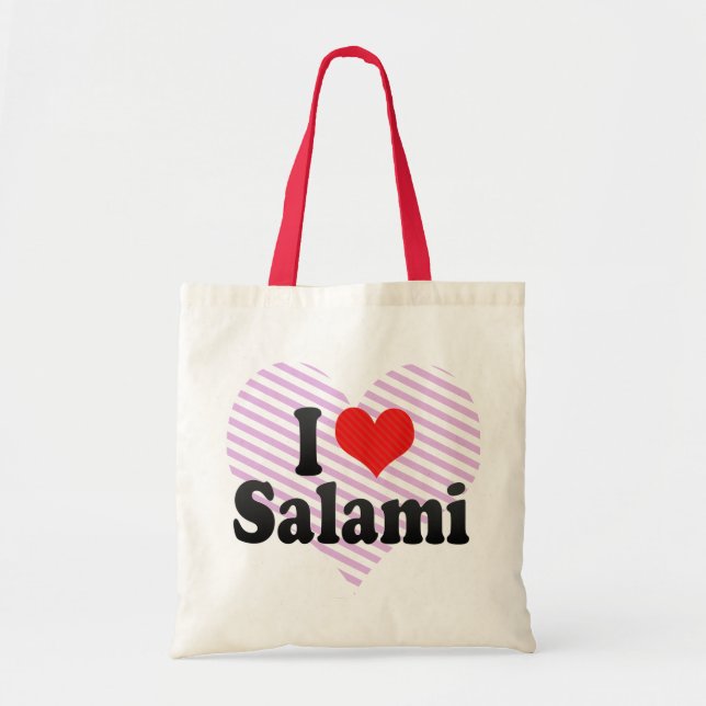 I Love Salami Tote Bag (Front)