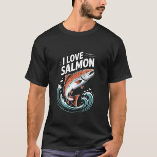 I Love Salmon Exciting Catch Waves T-Shirt