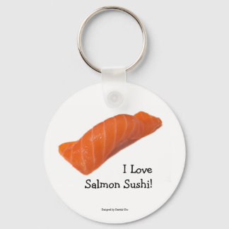 I love salmon sushi Keychain