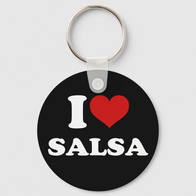 I Love Salsa Key Ring (Front)