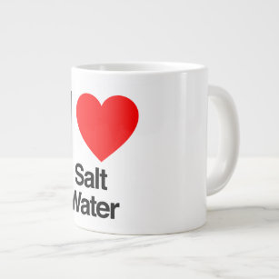 I Love Salt Water Large Coffee Mug
