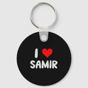 I Love Samir - Heart Comfort Colors Adult Heavywei Key Ring