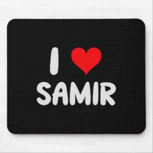 I Love Samir - Heart Comfort Colors Adult Heavywei Mouse Pad