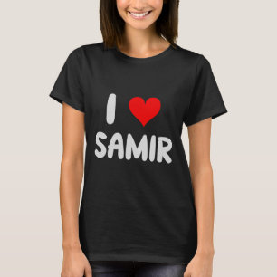 I Love Samir - Heart Comfort Colors Adult Heavywei T-Shirt