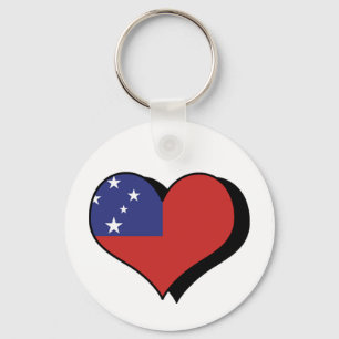 I Love Samoa Keychain
