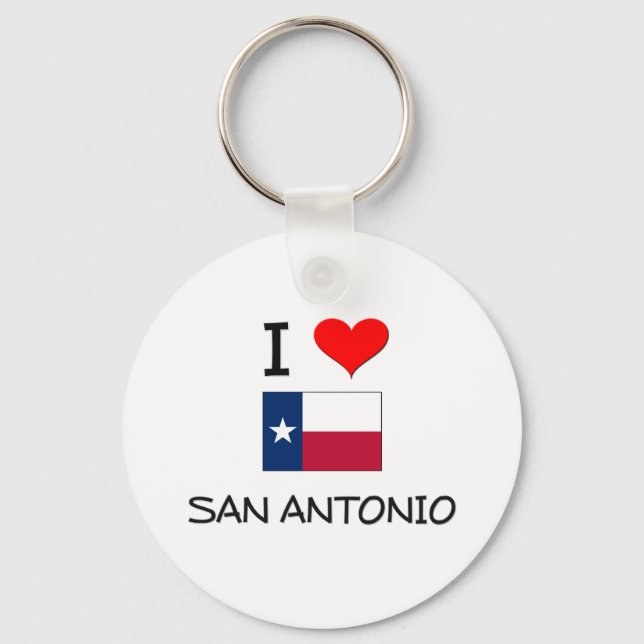 I Love San Antonio Texas Key Ring (Front)