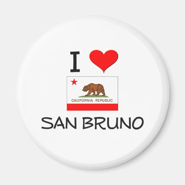 I Love SAN BRUNO California Magnet (Front)