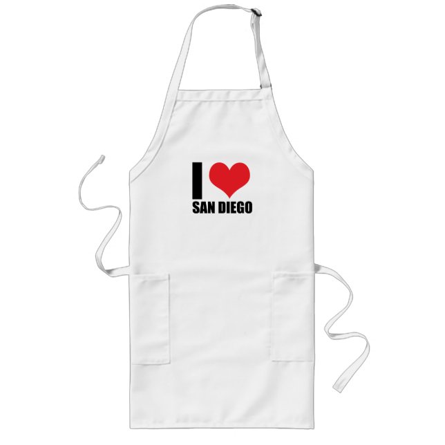 I love San Diego Long Apron (Front)