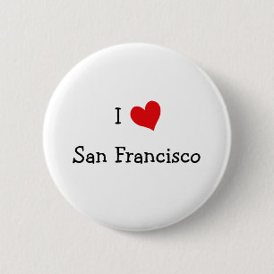 I Love San Francisco 6 Cm Round Badge