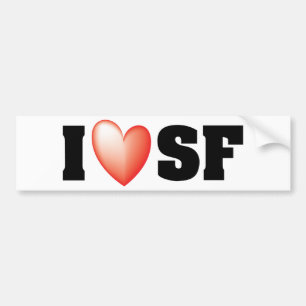 I Love San Francisco Bumper Sticker