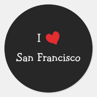 I Love San Francisco Classic Round Sticker