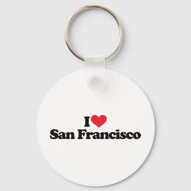I Love San Francisco Key Ring (Front)