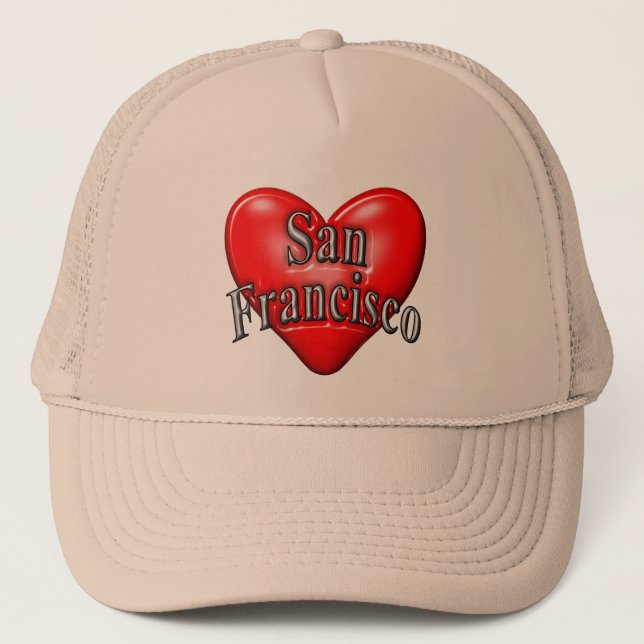 I Love San Francisco Trucker Hat (Front)