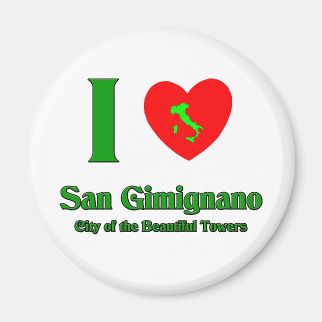 I Love San Gimignano Italy Magnet (Front)