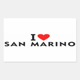 I love San Marino country like heart travel touris Rectangular Sticker
