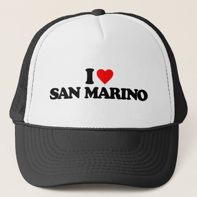I LOVE SAN MARINO TRUCKER HAT (Front)