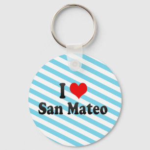 I Love San Mateo, United States Key Ring
