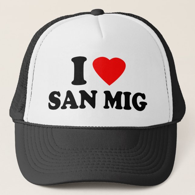 I Love San Mig Trucker Hat (Front)