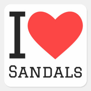 I love sandals square sticker