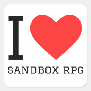 I love sandbox rpg Square Stickers