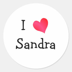 I Love Sandra Classic Round Sticker