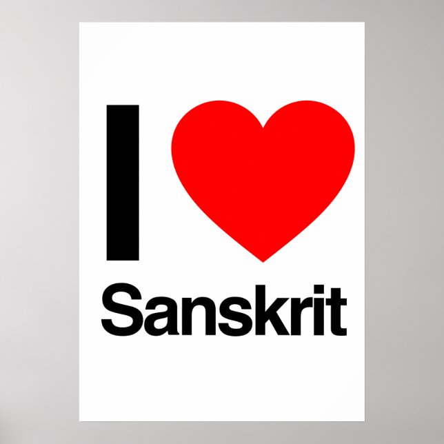 i love sanskrit poster (Front)