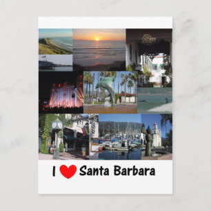 i love santa barbara.png postcard