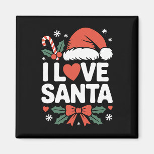 I Love Santa Christmas Festive Holiday Cheer Magnet