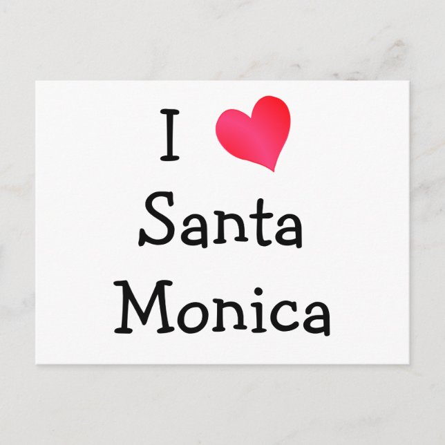 I Love Santa Monica Postcard (Front)