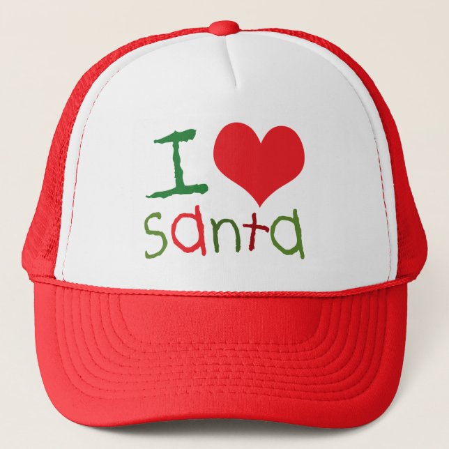 I Love Santa Trucker Hat (Front)