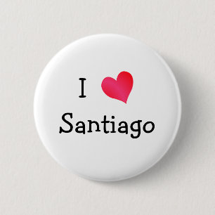 I Love Santiago 6 Cm Round Badge