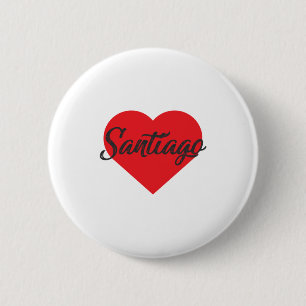 I Love Santiago - Chile 6 Cm Round Badge