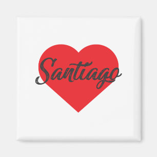I Love Santiago - Chile Magnet